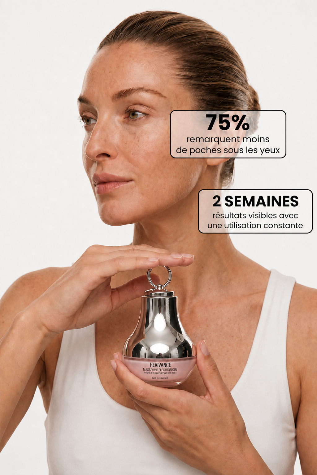 Crème contour des yeux Revivance — 75% remarquent moins de poches en 2 semaines
