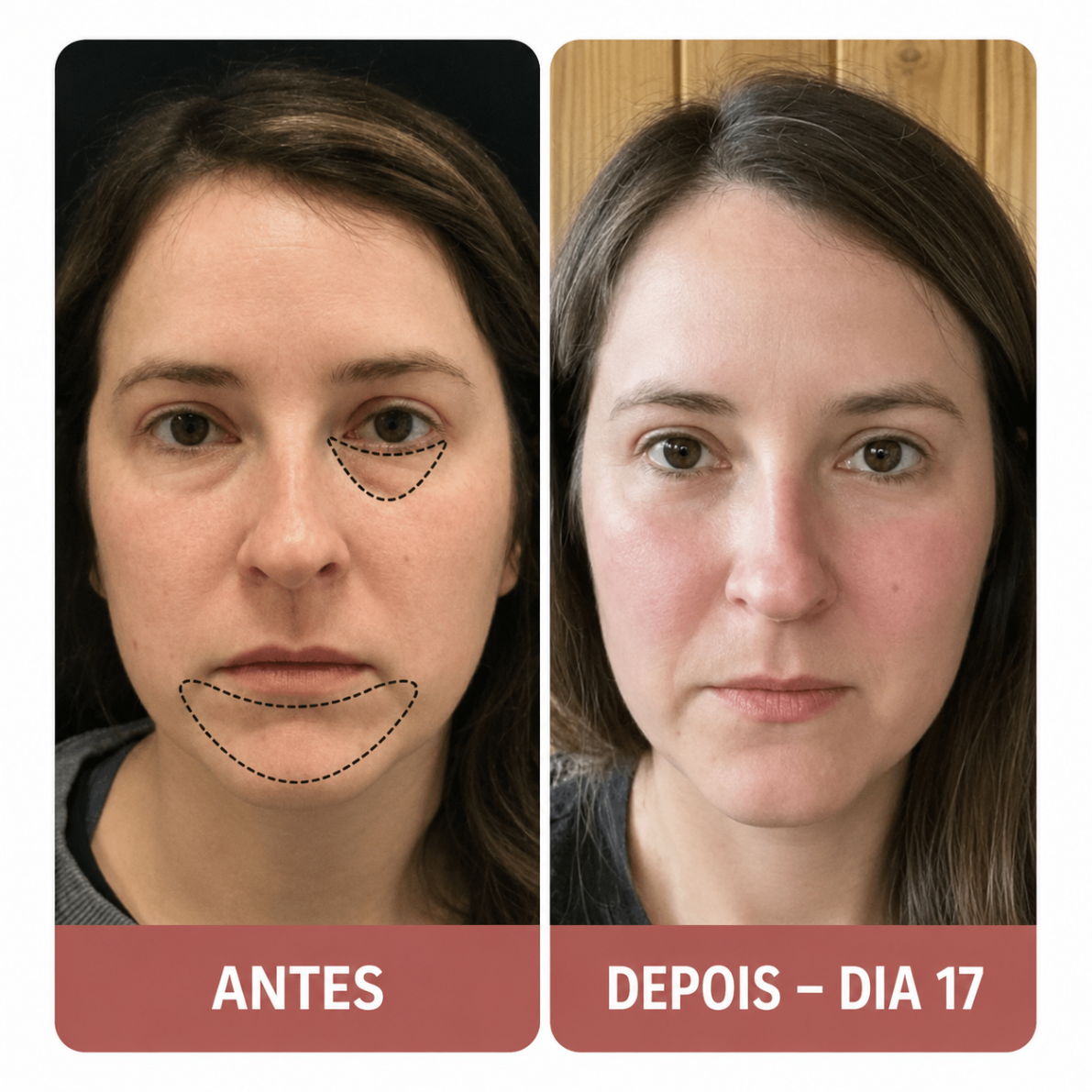 Salma K. — avant et après contour des yeux en 17 jours