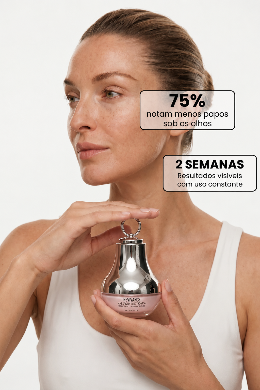 Creme de contorno dos olhos Revivance — 75% notam menos bolsas em 2 semanas